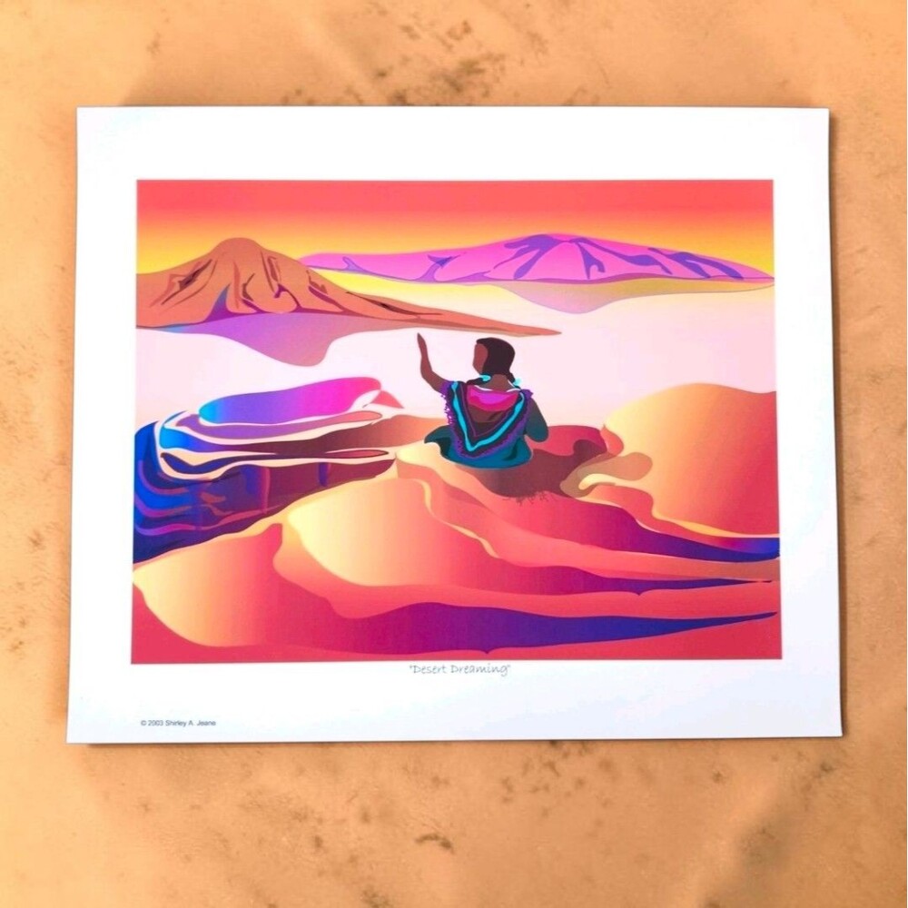 Shirley A. Jeane "Desert Dreaming" 2003 Signed Art Print Southwest Watercolor